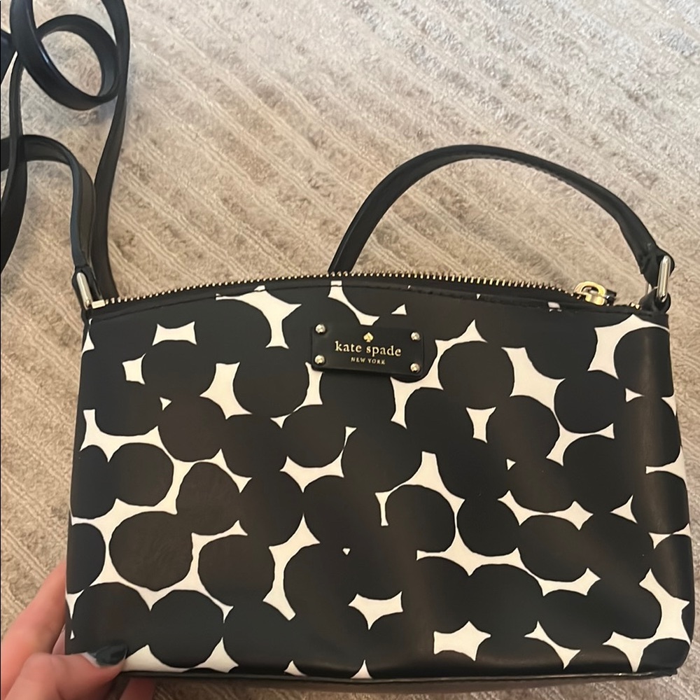 Kate Spade Black and White Crossbody Bag